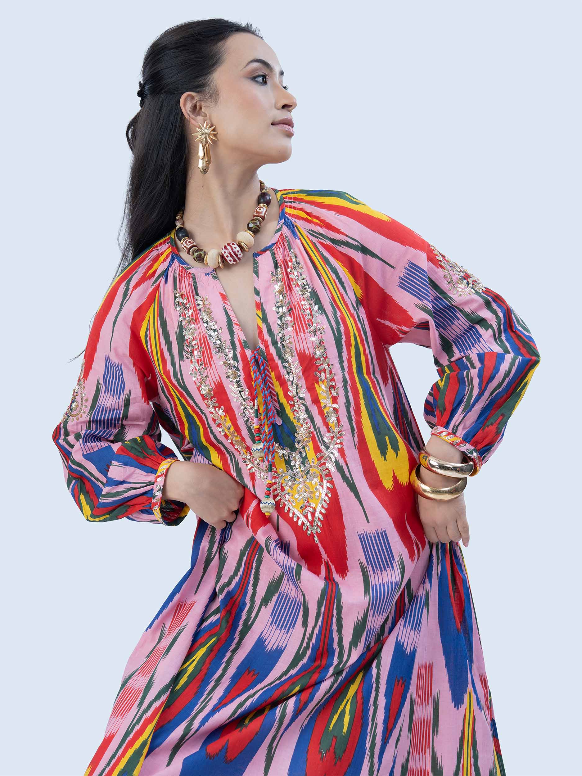 Nursalam Cotton Ikat Dress