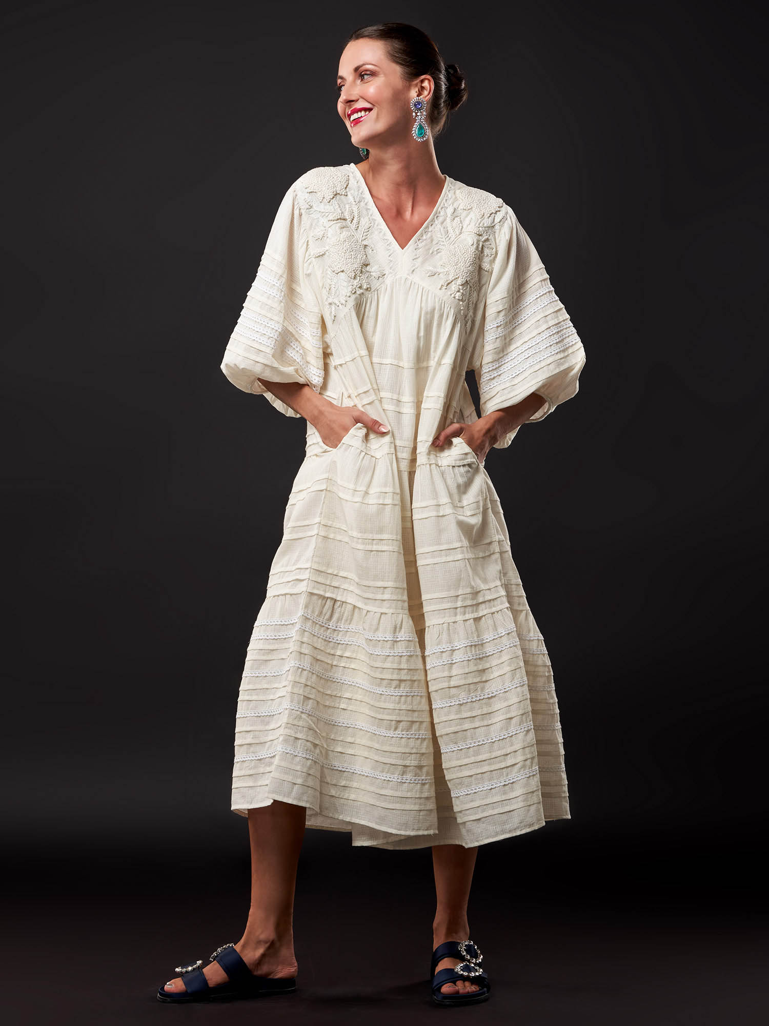 Pushkin Handwoven Cotton Dress