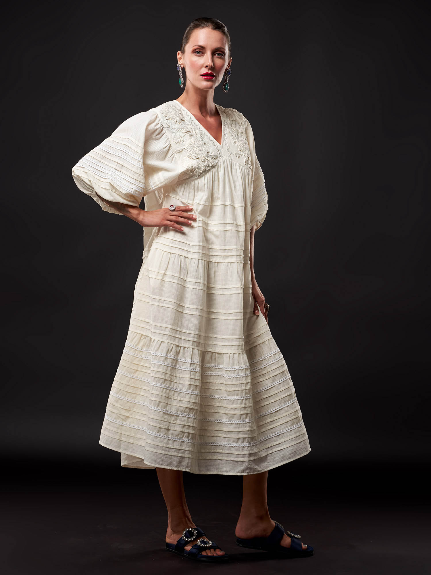 Pushkin Handwoven Cotton Dress