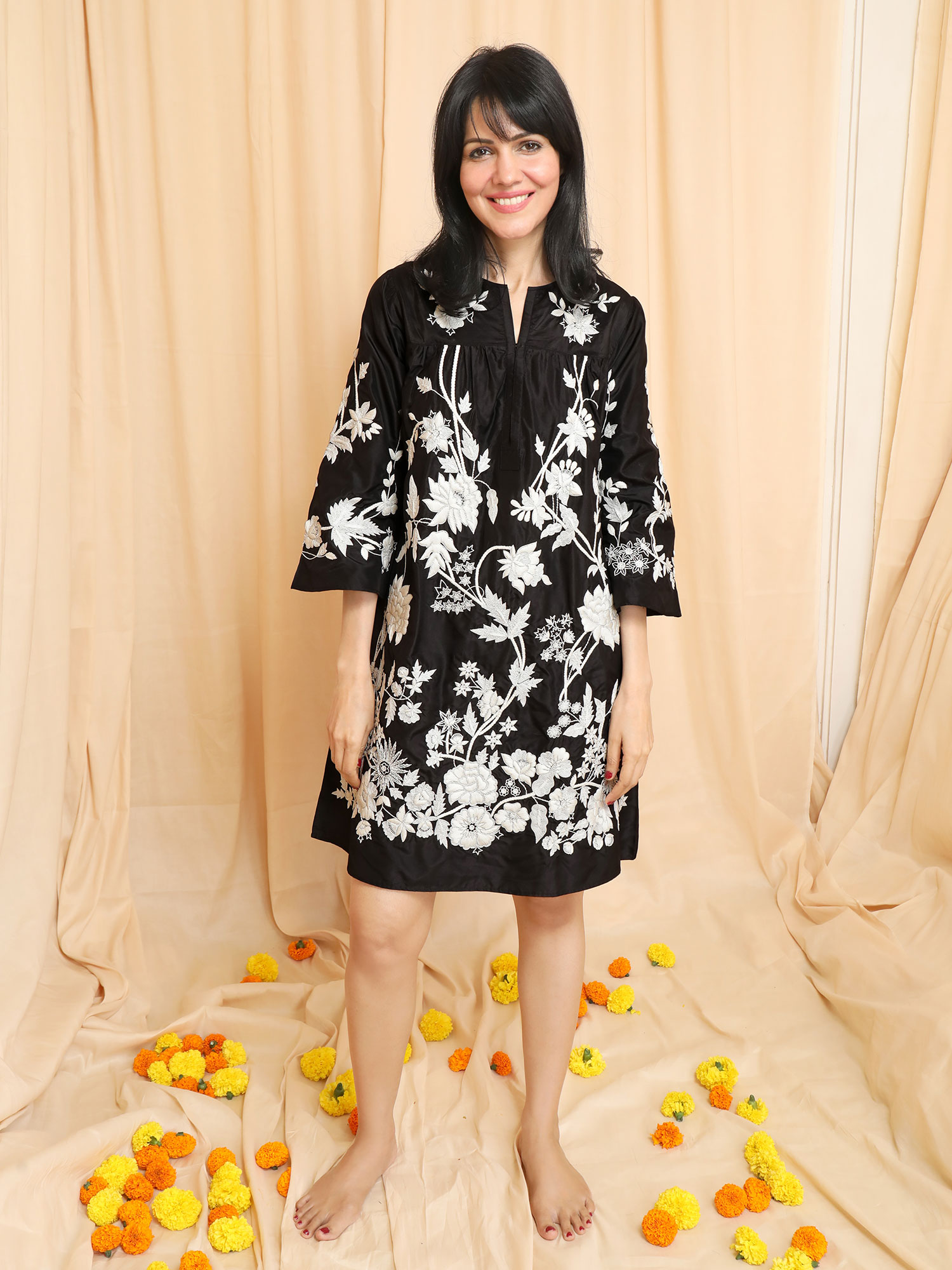 Risala Tafetta Silk Dress