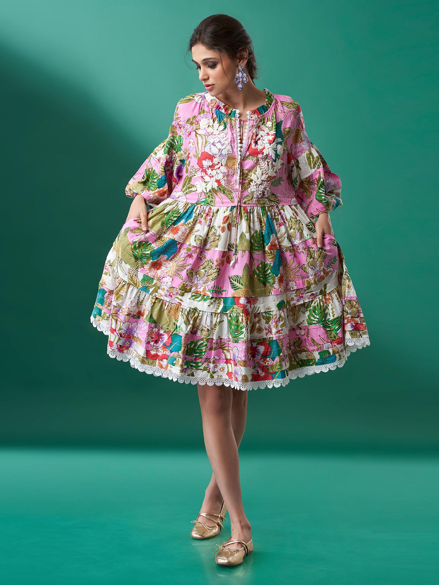 Russie Cotton Print Dress