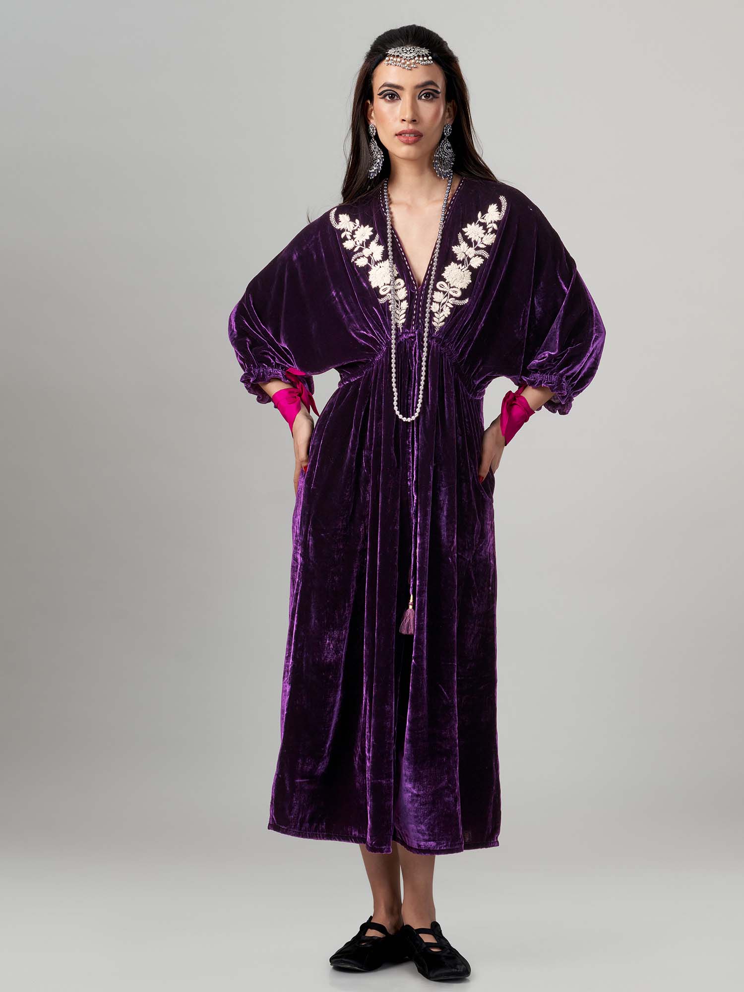 Samourai Velvet  Kimono Dress