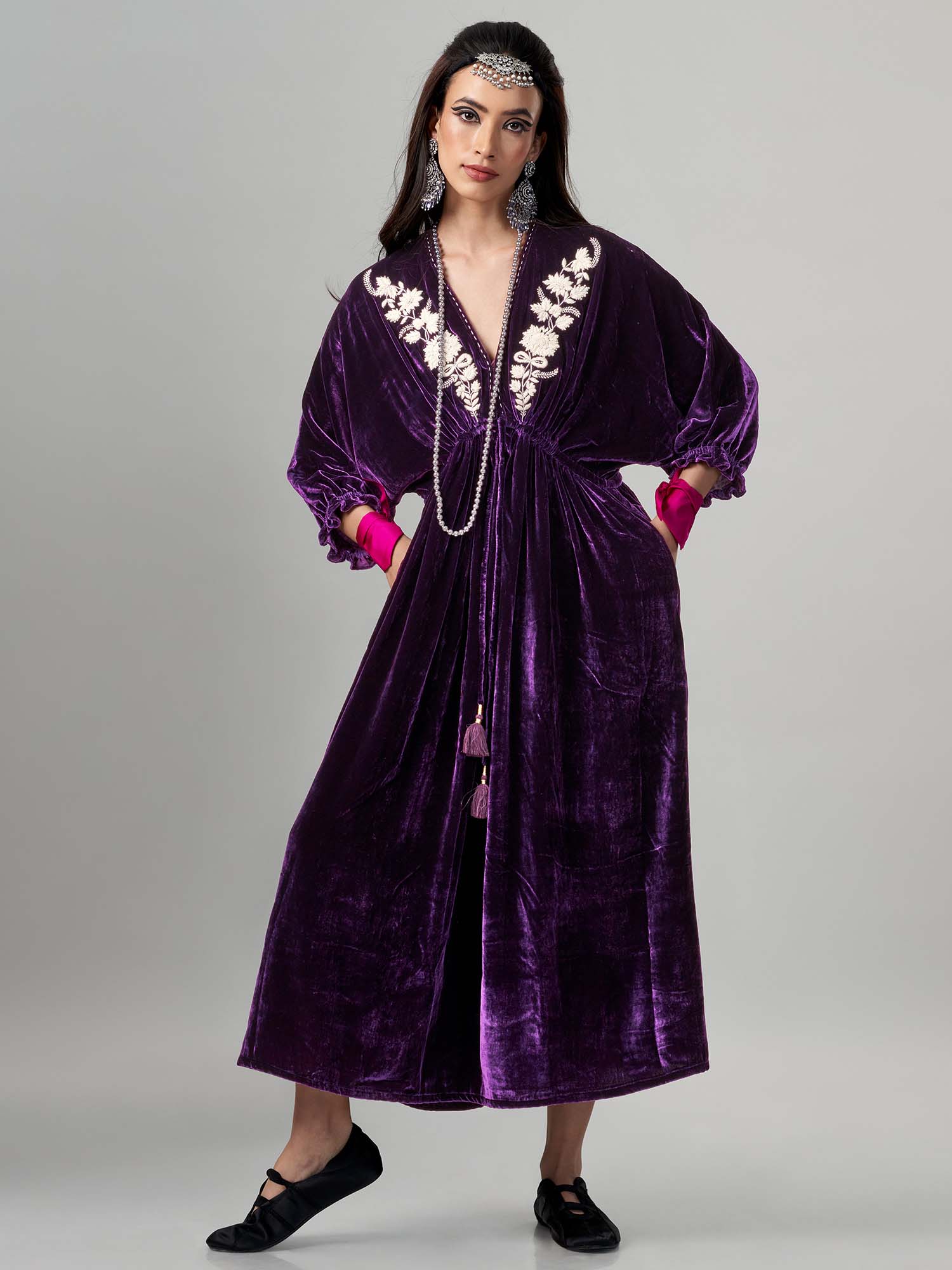 Samourai Velvet  Kimono Dress