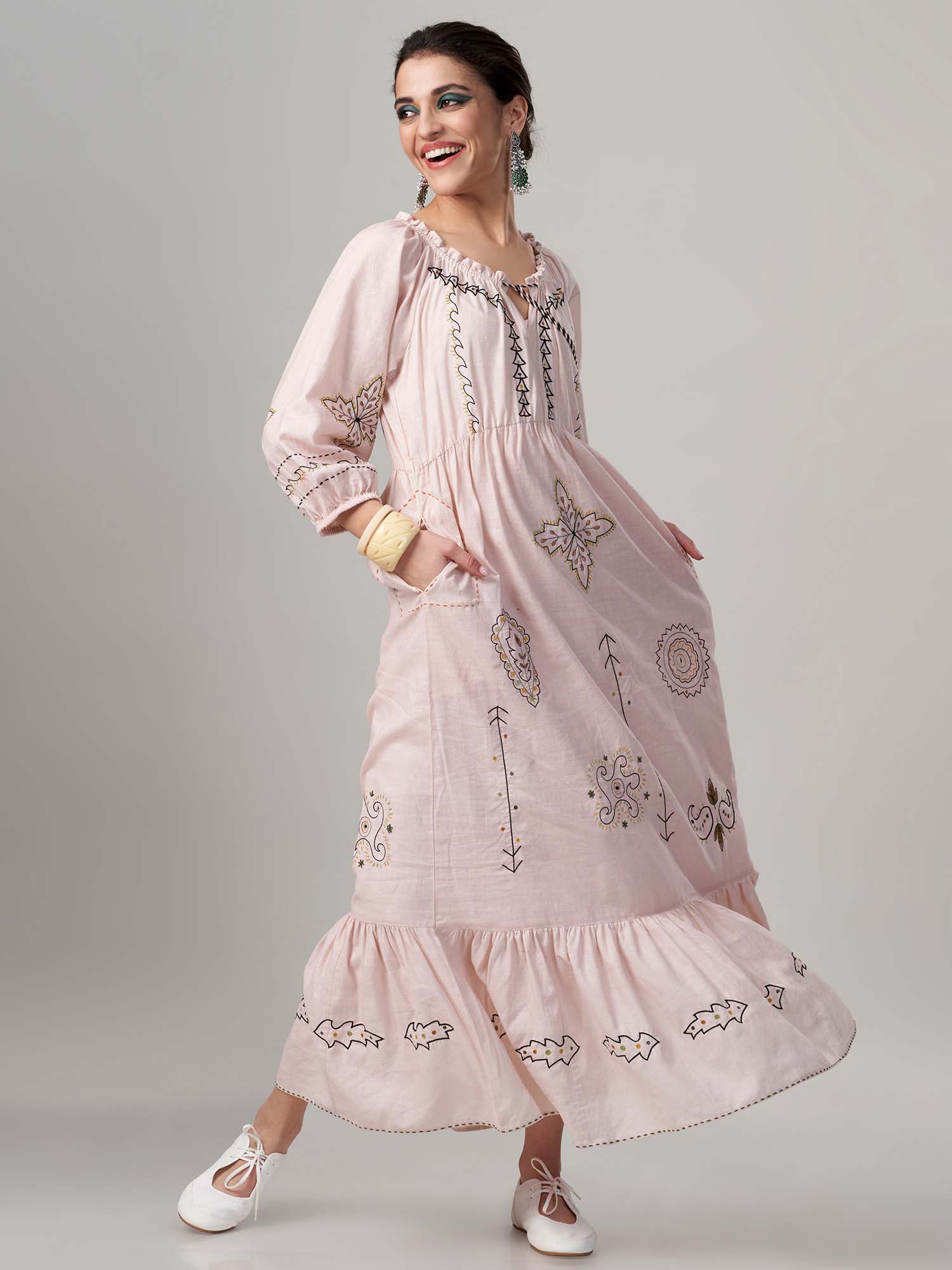 Tabrek Muslin Cotton Dress
