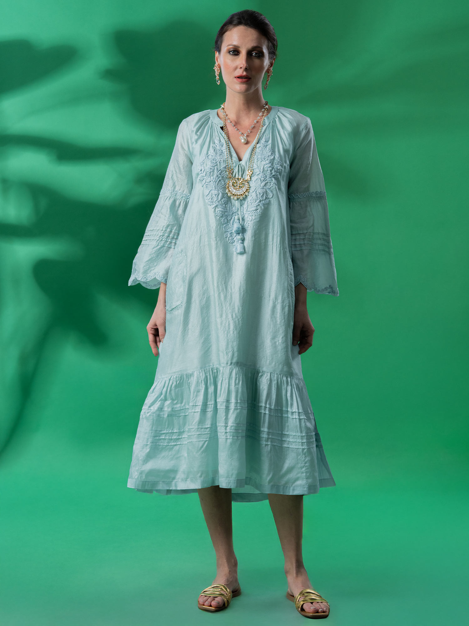 Viaggio Tussar Silk Dress