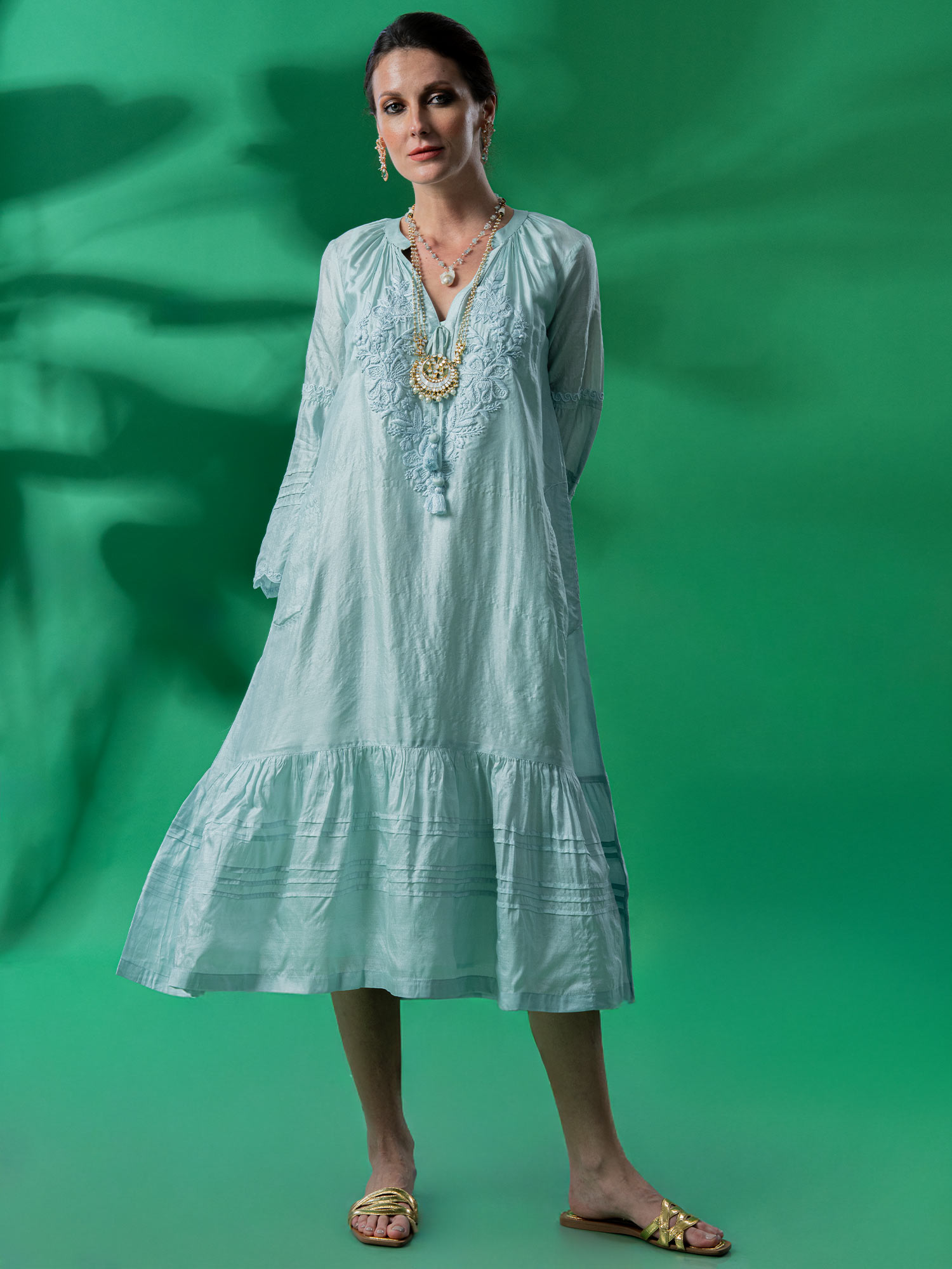 Viaggio Tussar Silk Dress