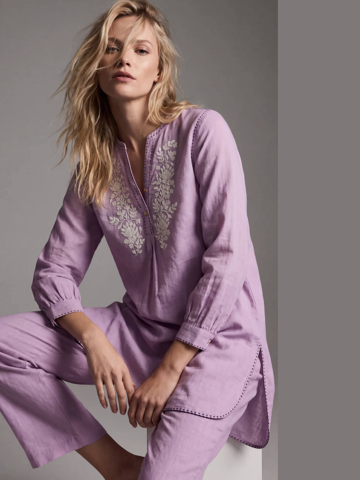 Yuko Handloom Silk Twin Set