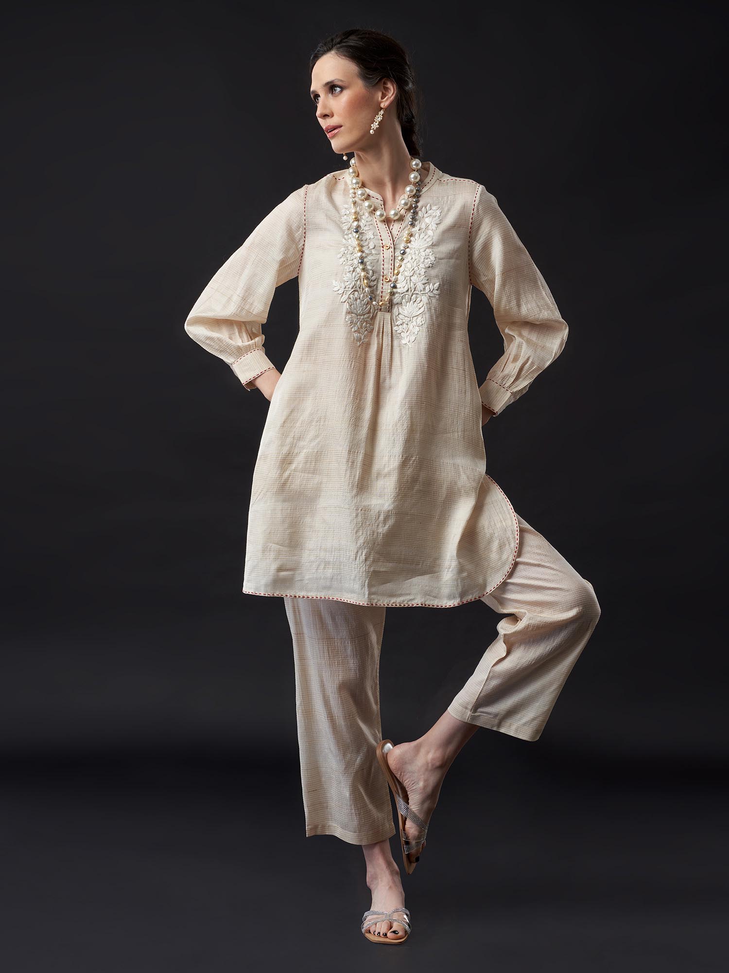 Yuko Handloom Silk Twin Set