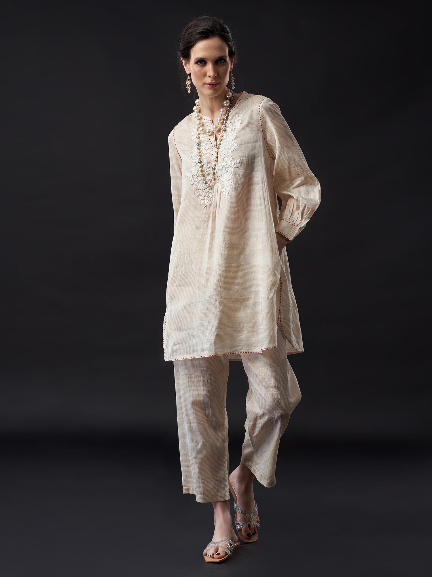 Yuko Handloom Silk Twin Set