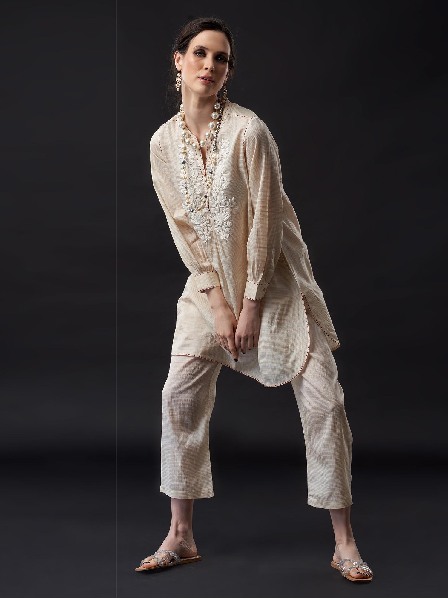 Yuko Handloom Silk Twin Set