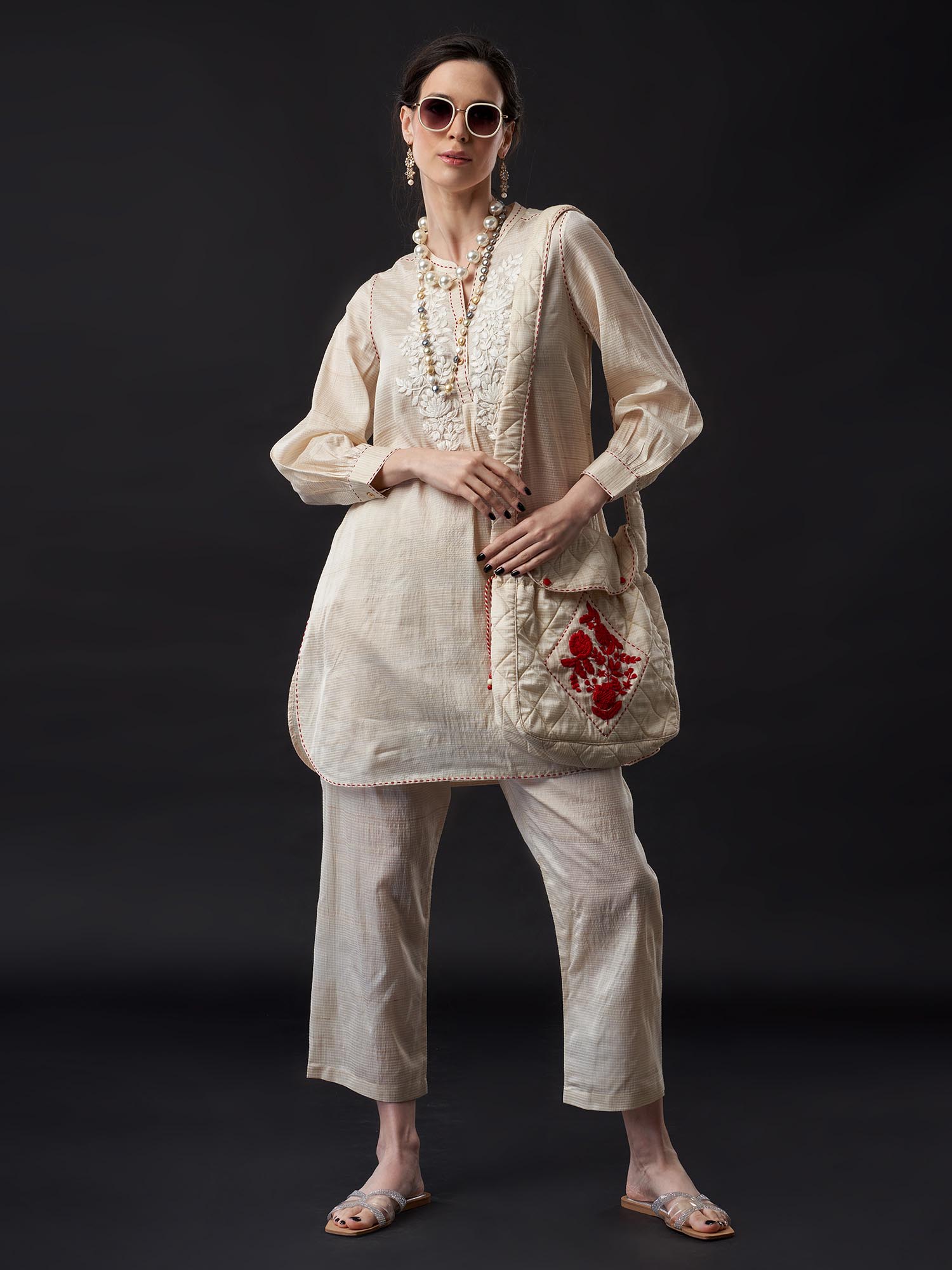 Yuko Handloom Silk Twin Set