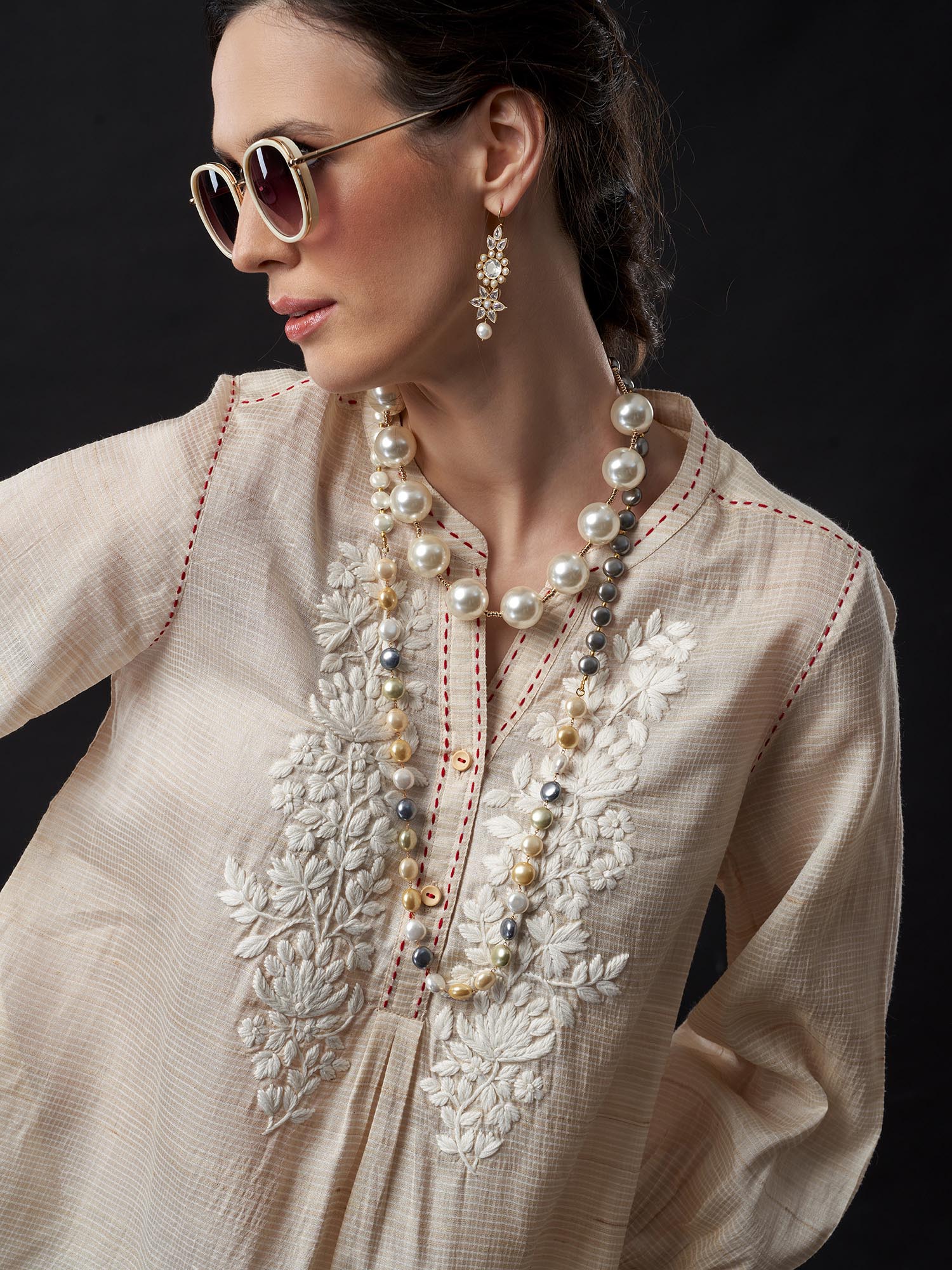 Yuko Handloom Silk Twin Set