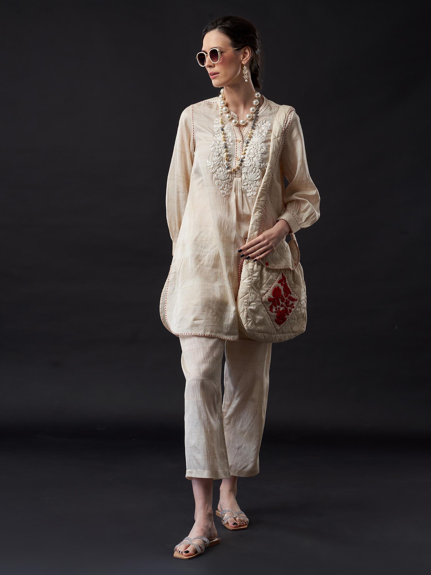 Yuko Handloom Silk Twin Set