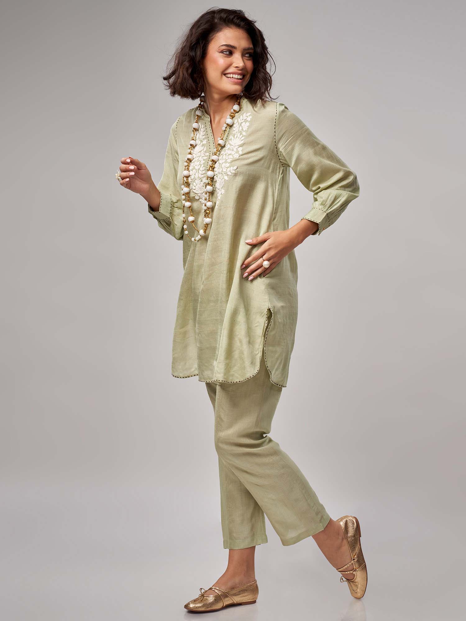 Yuko Handloom Silk Twin Set