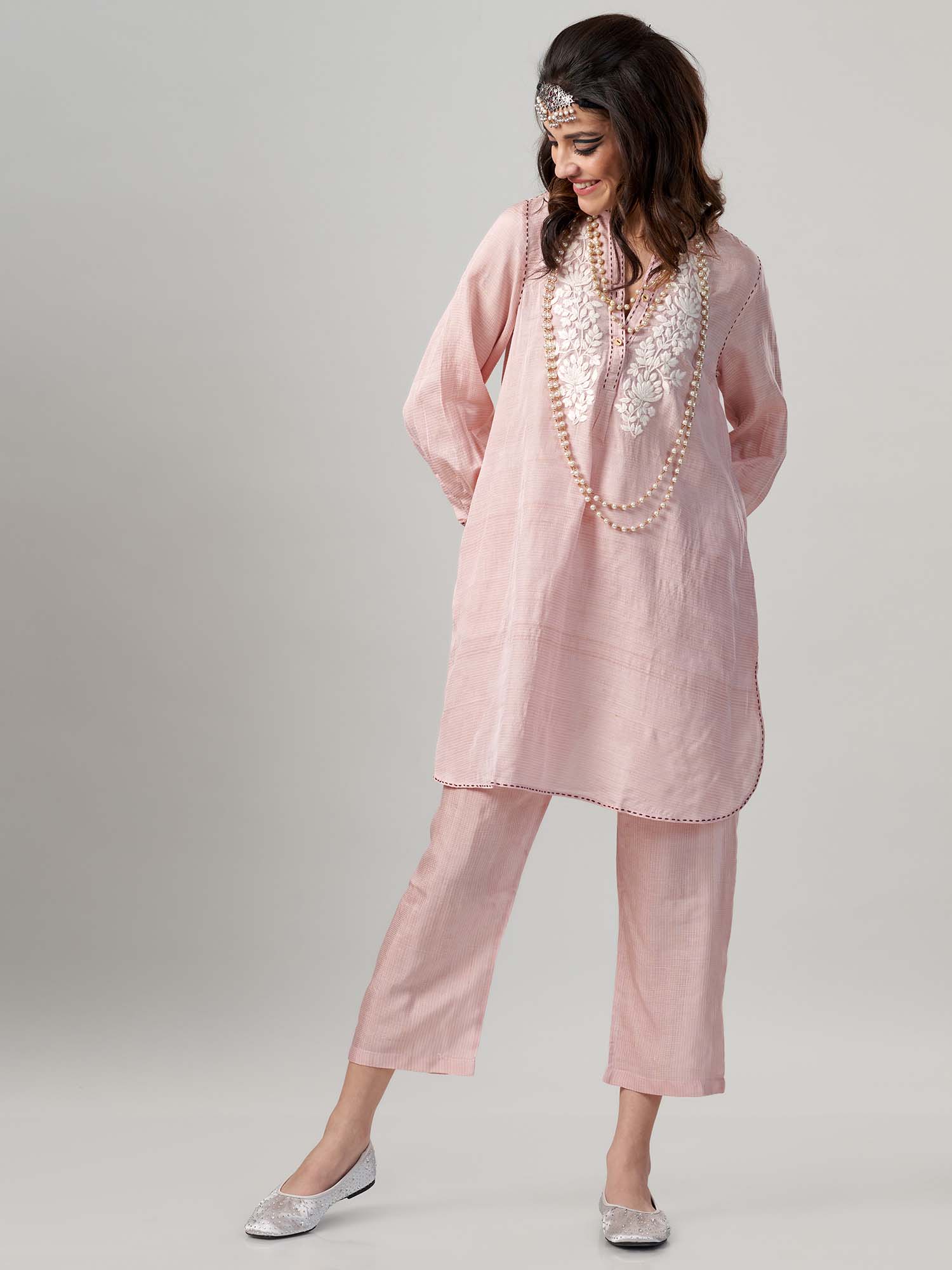 Yuko Handloom Silk Twinset