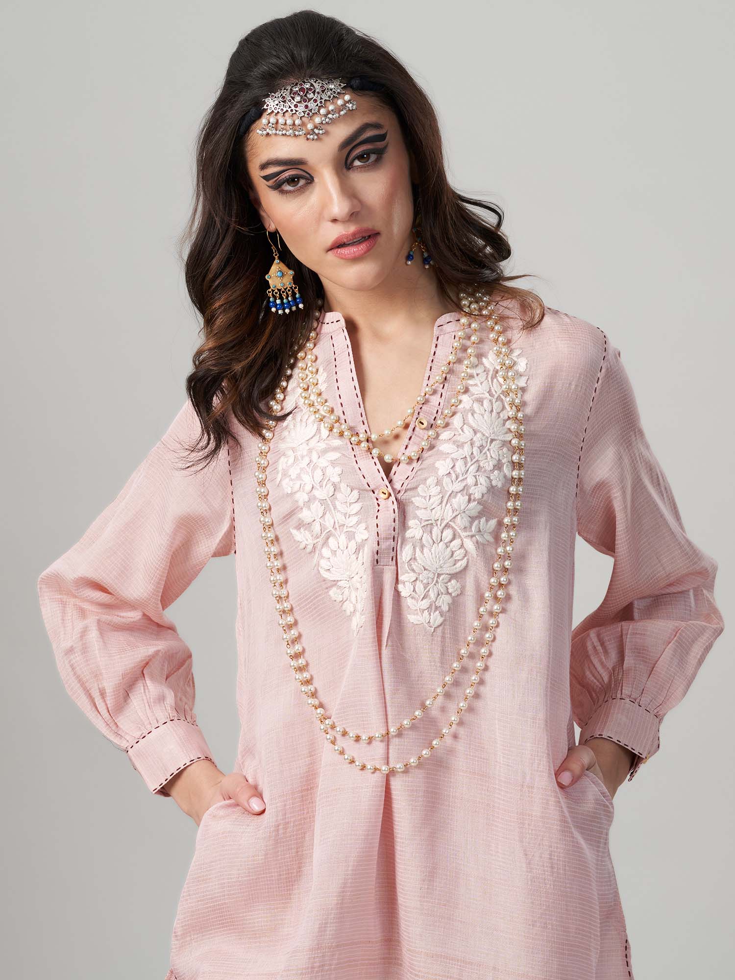 Yuko Handloom Silk Twinset