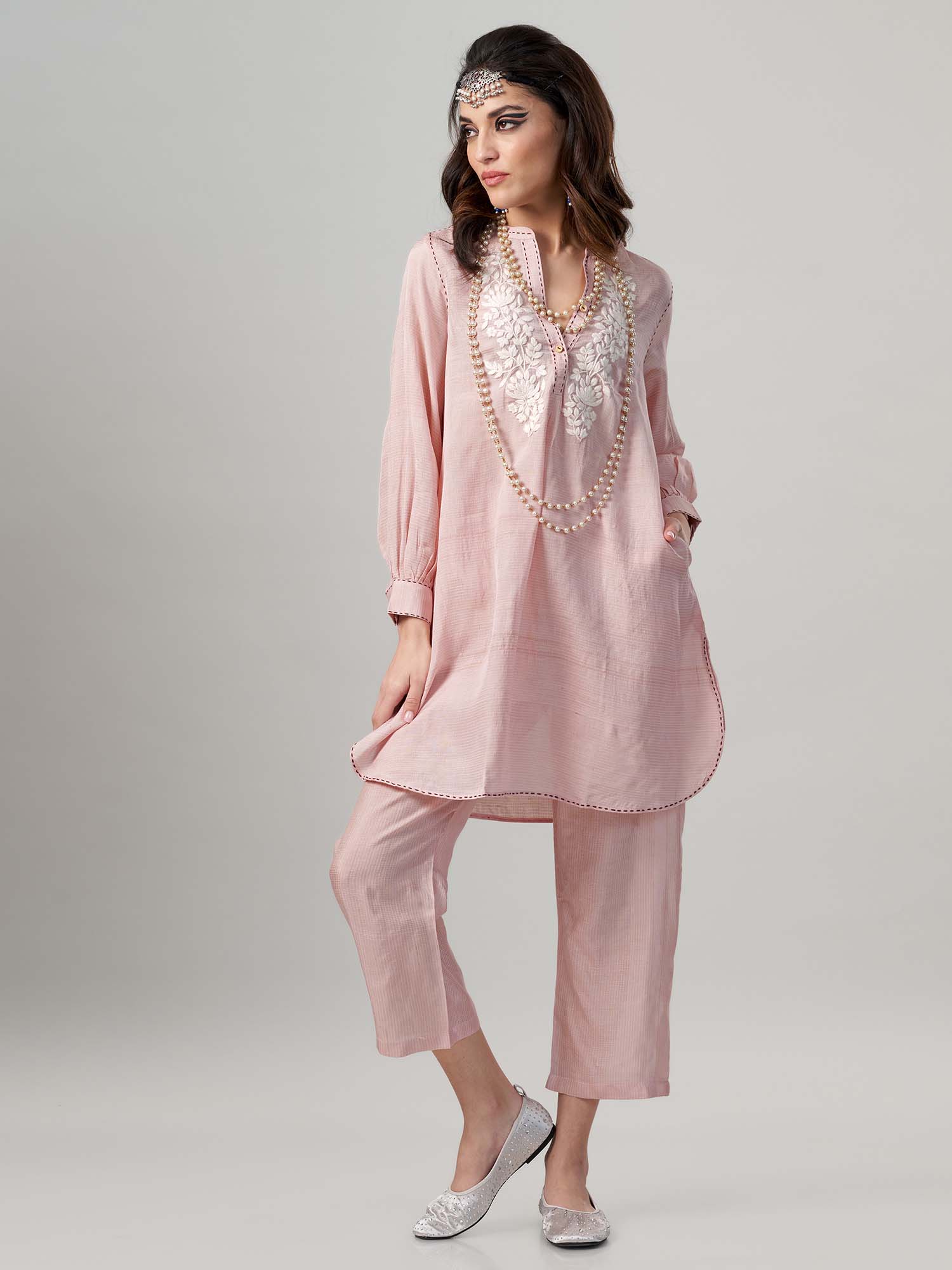 Yuko Handloom Silk Twinset