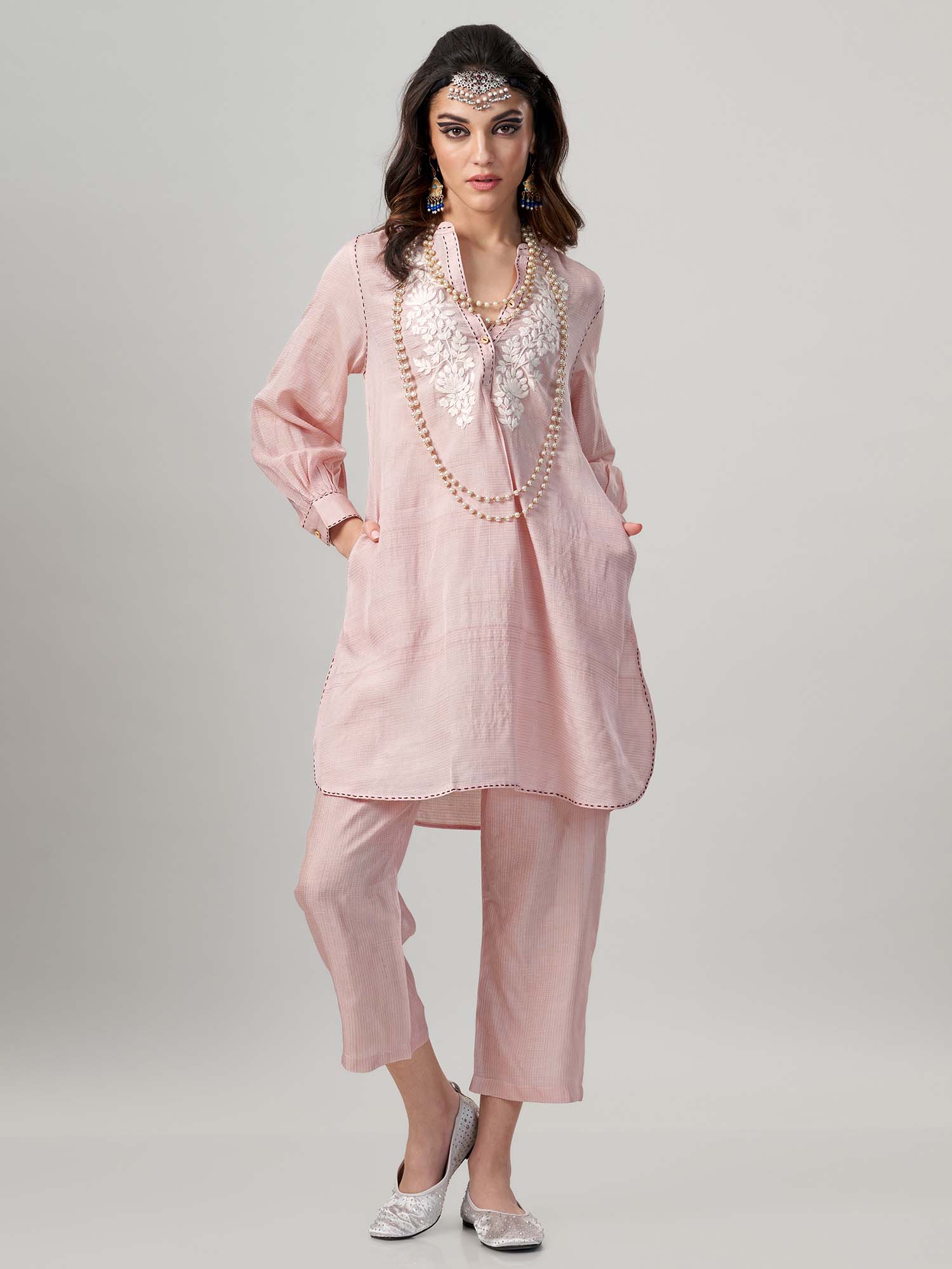 Yuko Handloom Silk Twinset