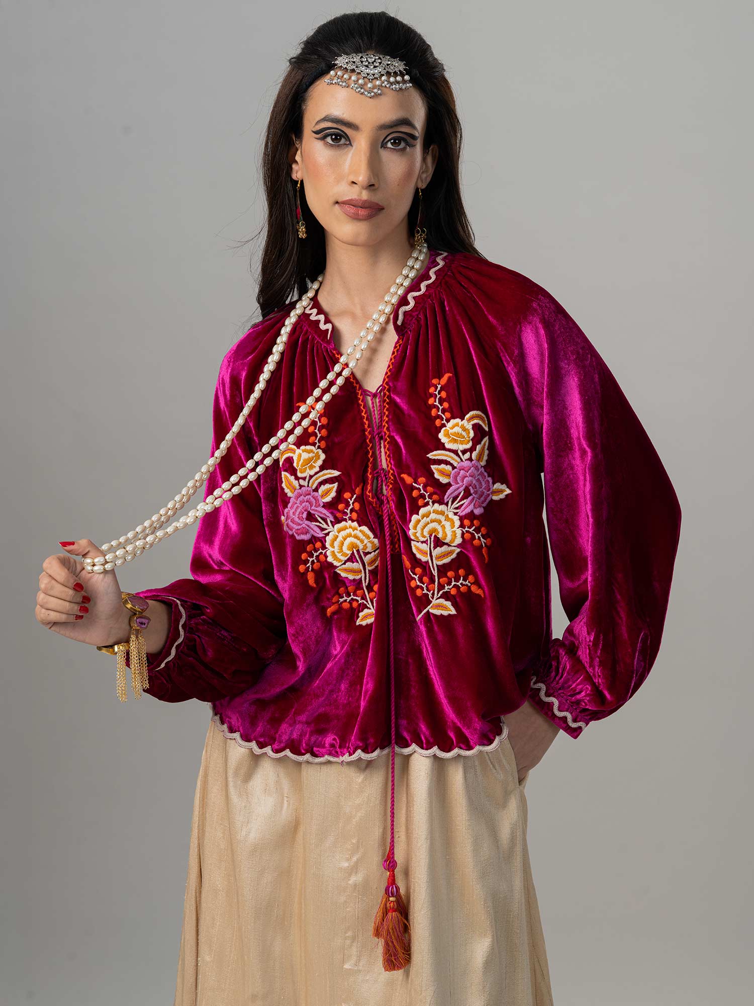 Zoon Velvet Silk Blend Top